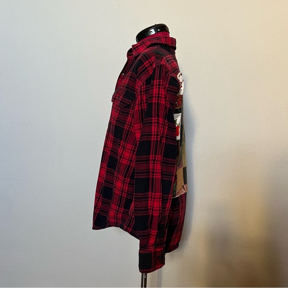 farm picker patchwork grateful autumn harvest tour company dead 💀❤️⚡️💙 flannel - Picture 10 of 11